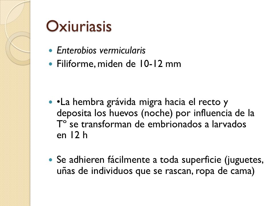 oxiuriasis recurrente oxiuriasis recurrente